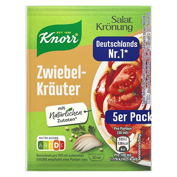 KNORR SALATKROENUNG ZWIEBELN UND KRAEUTER 5ER PACK