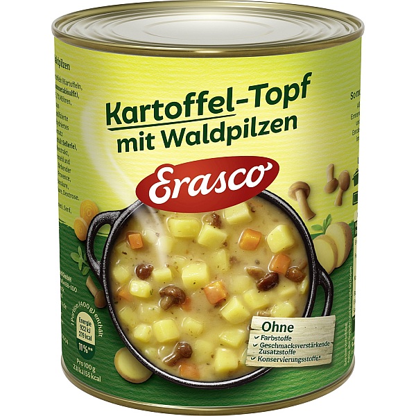 ERASCO KARTOFFEL - TOPF MIT WALDPILZEN 800G
