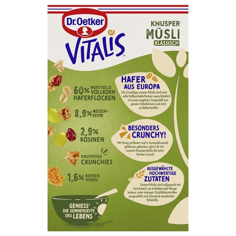 DR. OETKER VITALIS KNUSPER MUESLI 600G