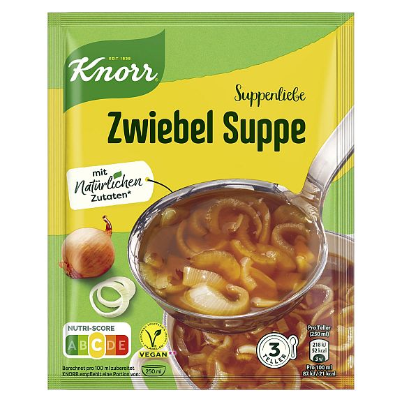 KNORR SUPPENLIEBE ZWIEBEL - SUPPE 3 TELLER 