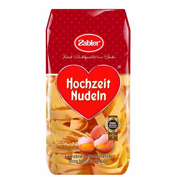 ZABLER HOCHZEIT NUDELN EXTRABREITE NUDELNESTER 500G