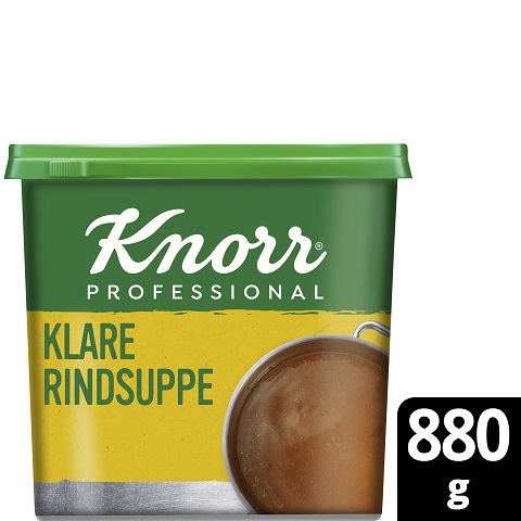 KNORR KLARE RINDSUPPE ERG. 40L MIT SUPPENGRUEN 880G