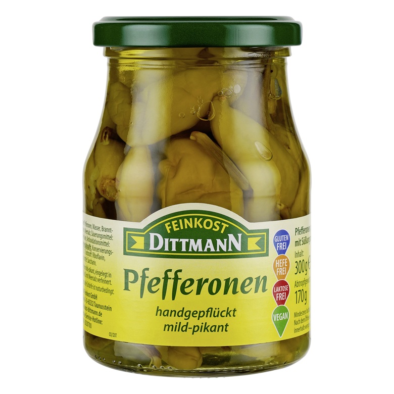FEINKOST DITTMANN PFEFFERONEN MILD 370ML