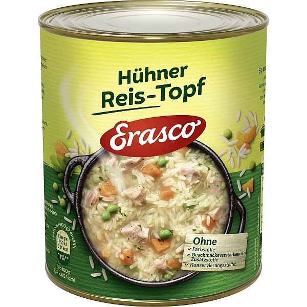 ERASCO HUEHNER  REIS - TOPF 800G