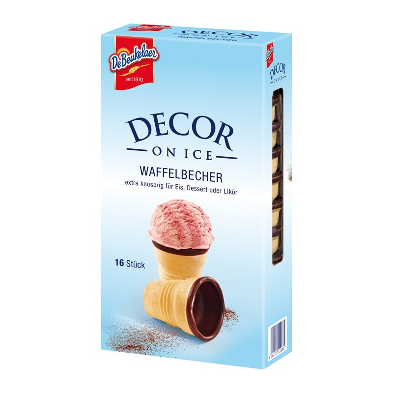 DE BEUKELAER - DECOR ON ICE - WAFFELBECHER 16 STUECK PACKUNG