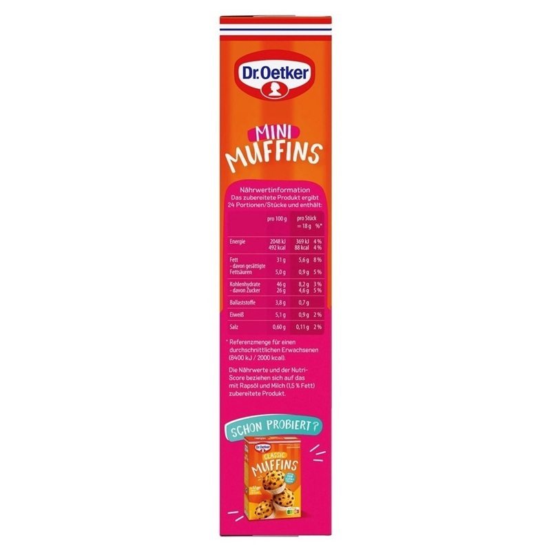 DR. OETKER BACKMISCHUNG MINI MUFFINS 280G PACKUNG