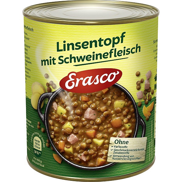 ERASCO LINSENTOPF 800G