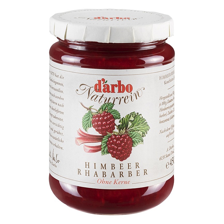 DARBO HIMBEER RHABARBER OHNE KERNE 450G