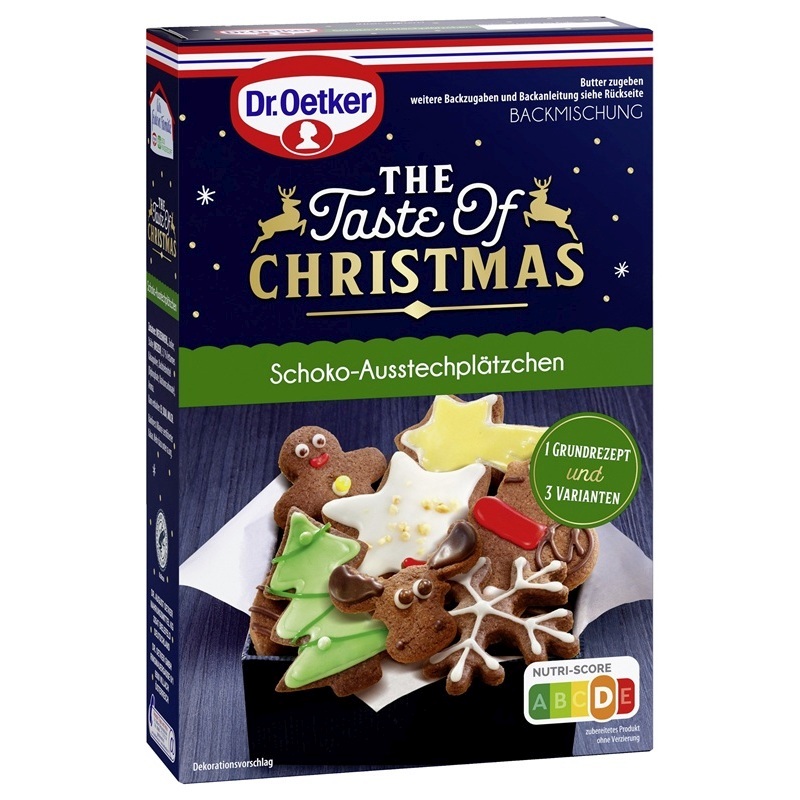 DR. OETKER BACKMISCHUNG - THE TASTE OF CHRISTMAS - SCHOKO AUSSTECHPLAETZCHEN 500G PACKUNG